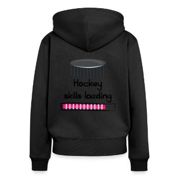 Hockey Skills Loading Baby Bodysuit Baby Onesie - Sweat à capuche zippé Premium bio Femme - noir - Dos - Julia (174cm)