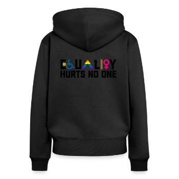 Equality Hurts No One Disability LGBTQ - Women's Premium Organic Zip Hoodie - black - Back - Julia (174cm)