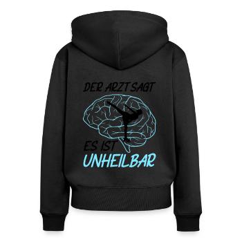 Eiskunstlauf Schlittschuhlauf Eis Figuren Tanz - Frauen Premium Bio Zip Hoodie - Schwarz - Hinten - Julia (174cm)