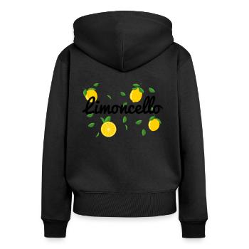 Limoncello Citrons Italie Tequila Citron Cadeau - Sweat à capuche zippé Premium bio Femme - noir - Dos - Julia (174cm)
