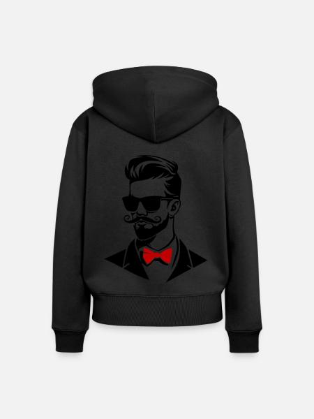 Bräutigam Stylisch - Frauen Premium Bio Zip Hoodie - Schwarz
