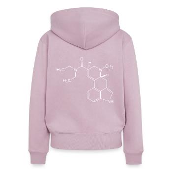 LSD Acid Albert Hoffman Halluzinogen Psychedelika - Frauen Premium Bio Zip Hoodie - Altrosa - Hinten - Julia (174cm)