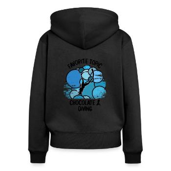 Plongeurs Plongée sous-marine Plongée sous-marine Plongée sous-marine - Sweat à capuche zippé Premium bio Femme - noir - Dos - Julia (174cm)