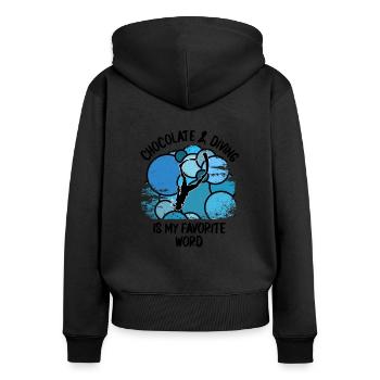 Plongeurs Plongée sous-marine Plongée sous-marine Plongée sous-marine - Sweat à capuche zippé Premium bio Femme - noir - Dos - Julia (174cm)