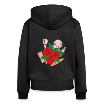Makeup Artist Shirt Gift - Women's Premium Organic Zip Hoodie - black - Back - Julia (174cm)
