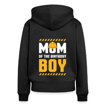 Maman du cadeau de chemise de garçon d’anniversaire - Sweat à capuche zippé Premium bio Femme - noir - Dos - Julia (174cm)