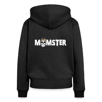 Momster Shirt Gift Halloween Mom - Women's Premium Organic Zip Hoodie - black - Back - Julia (174cm)