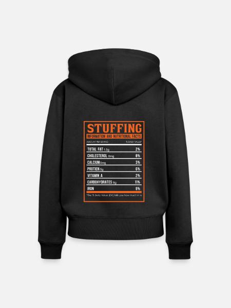 Putenfüllungerntedank-herbstsaison-kürbis - Frauen Premium Bio Zip Hoodie - Schwarz