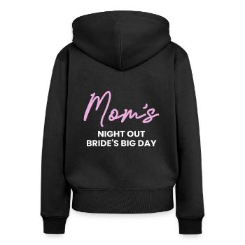 Brides Mom Mother Of The Bride Brautmutter Shirt - Frauen Premium Bio Zip Hoodie - Schwarz - Hinten - Julia (174cm)