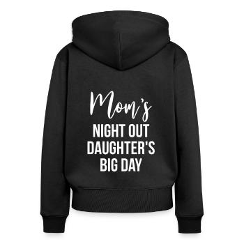 Brides Mom Mother Of The Bride Mutter Der Braut - Women's Premium Organic Zip Hoodie - black - Back - Julia (174cm)