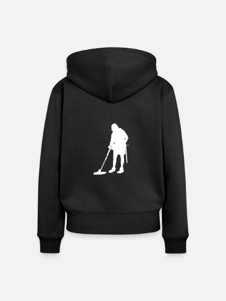 Sonde Suchgerät - Frauen Premium Bio Zip Hoodie - Schwarz