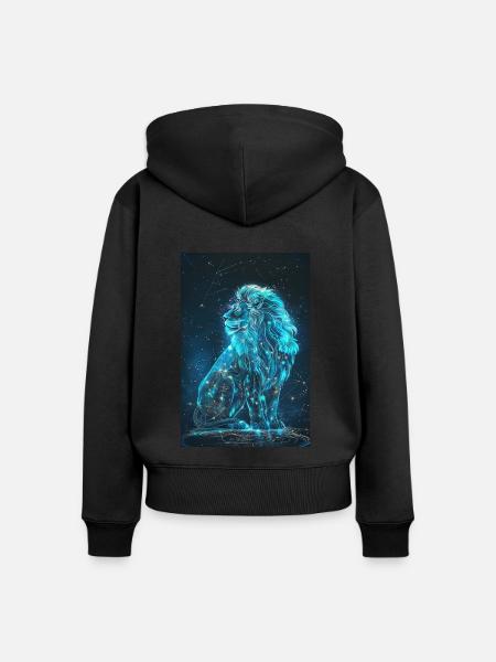 Widder - Frauen Premium Bio Zip Hoodie - Schwarz
