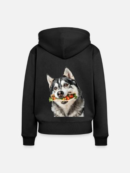 Alaskan Malamute - Frauen Premium Bio Zip Hoodie - Schwarz