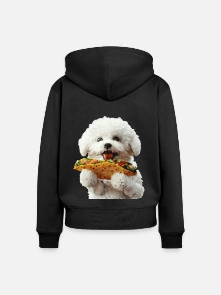 Bichon Frise - Frauen Premium Bio Zip Hoodie - Schwarz