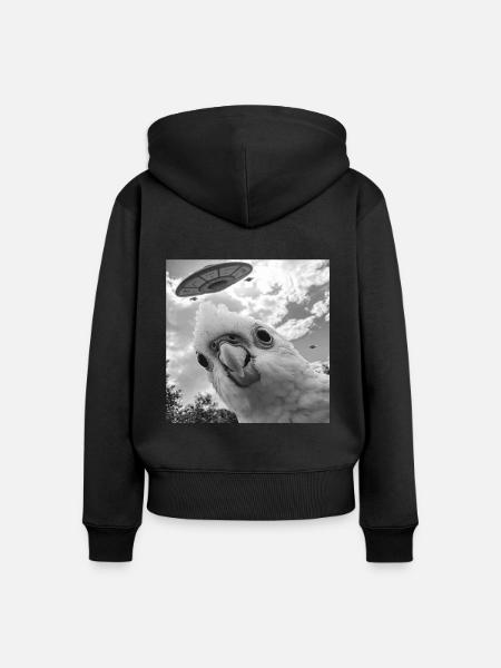 Sittiche - Frauen Premium Bio Zip Hoodie - Schwarz