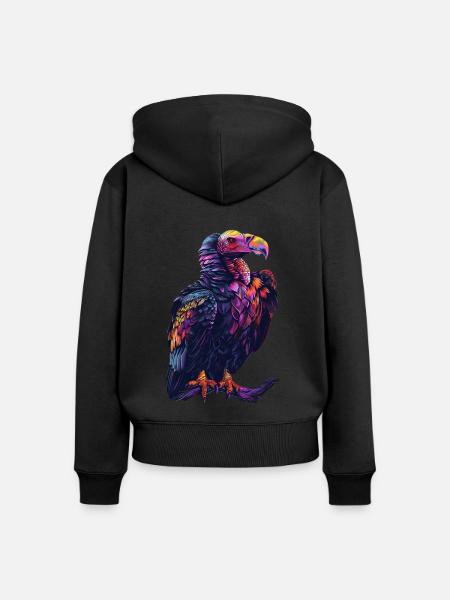 Geier - Frauen Premium Bio Zip Hoodie - Schwarz