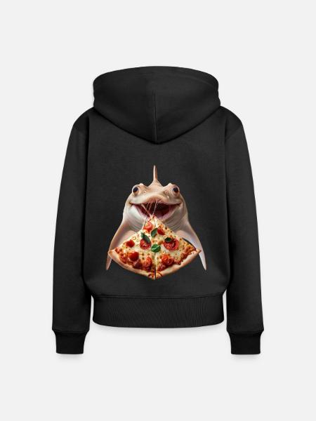 Stachelrochen - Frauen Premium Bio Zip Hoodie - Schwarz
