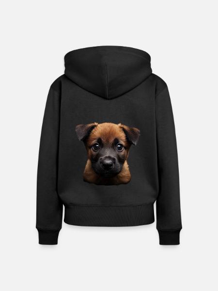 Belgischer Malinois - Frauen Premium Bio Zip Hoodie - Schwarz