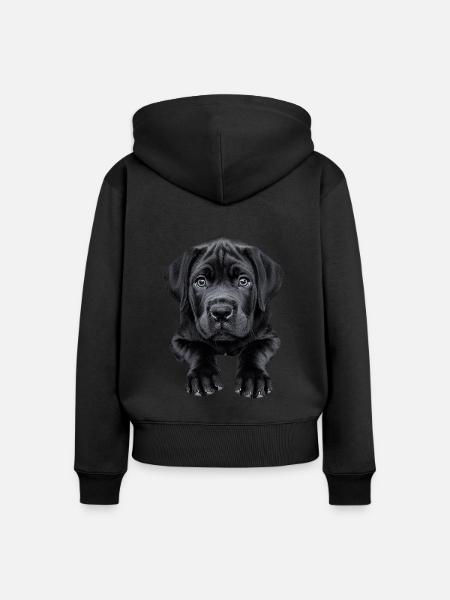 Englischer Mastiff - Frauen Premium Bio Zip Hoodie - Schwarz