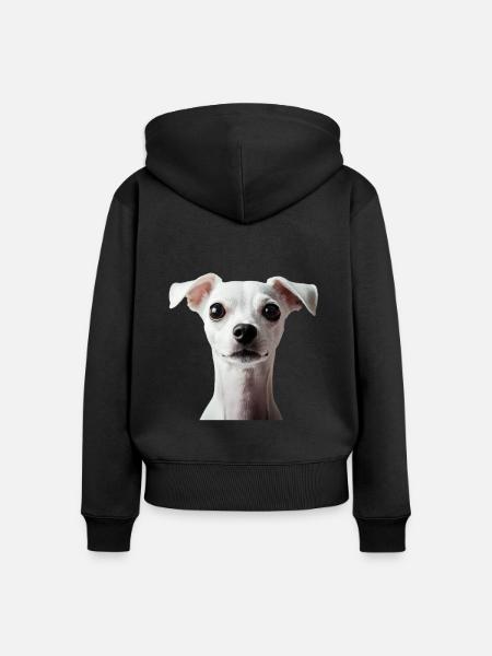 Italienischer Windspielhund - Frauen Premium Bio Zip Hoodie - Schwarz