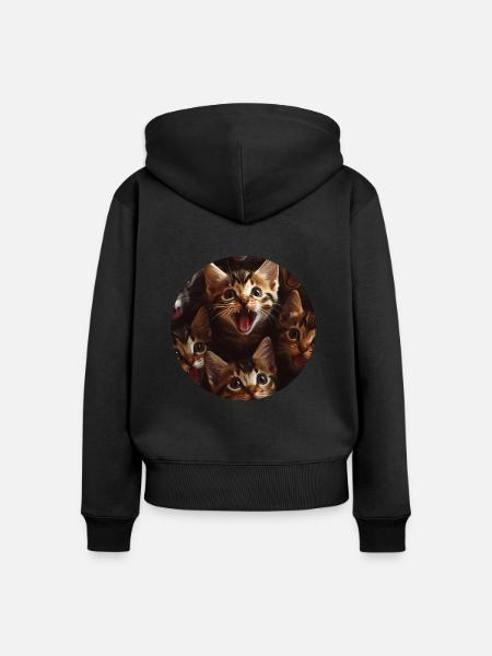 Bengalen - Frauen Premium Bio Zip Hoodie - Schwarz
