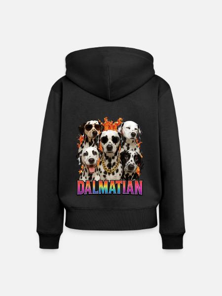 Dalmatiner - Frauen Premium Bio Zip Hoodie - Schwarz