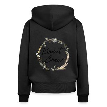 Braut Crew - Junggesellinnenabschied - Frauen Premium Bio Zip Hoodie - Schwarz - Hinten - Julia (174cm)