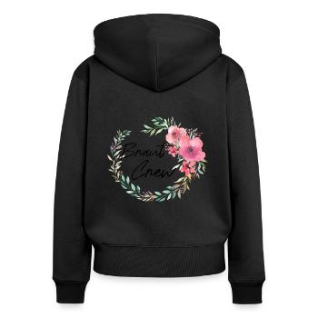 Braut Crew - Junggesellinnenabschied - Frauen Premium Bio Zip Hoodie - Schwarz - Hinten - Julia (174cm)