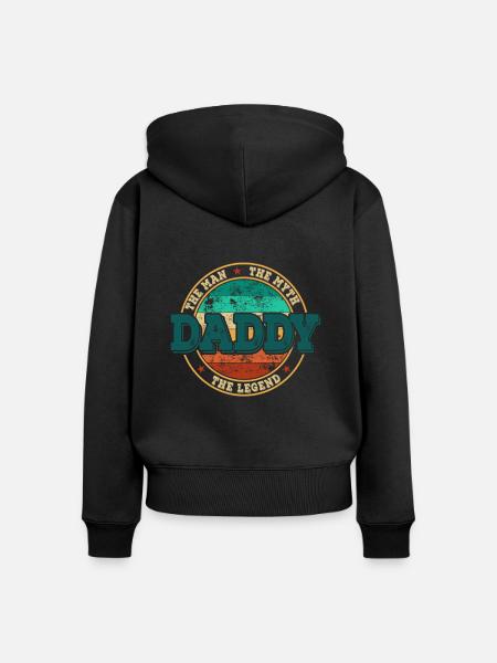 Papa Die Legende - Frauen Premium Bio Zip Hoodie - Schwarz