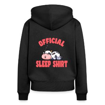 Gute Nacht - Frauen Premium Bio Zip Hoodie - Schwarz - Hinten - Julia (174cm)