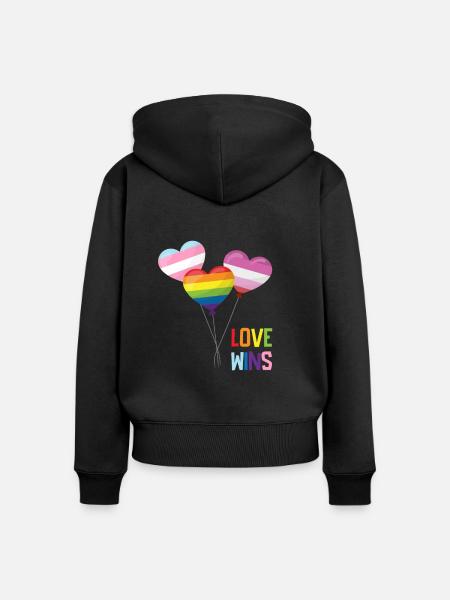 Stolz LGBTQ. Stellungnahme - Frauen Premium Bio Zip Hoodie - Schwarz