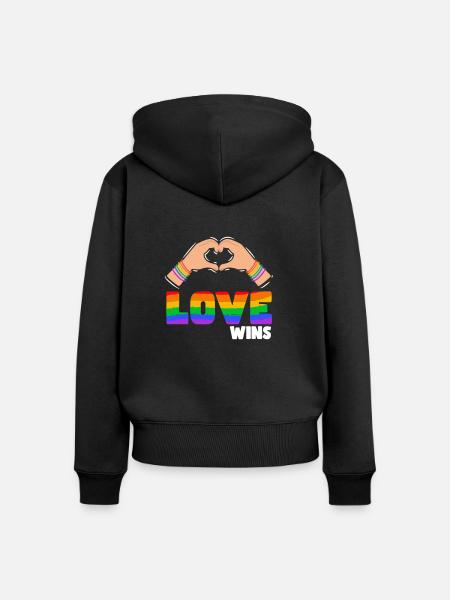 Stolz LGBTQ. Stellungnahme - Frauen Premium Bio Zip Hoodie - Schwarz