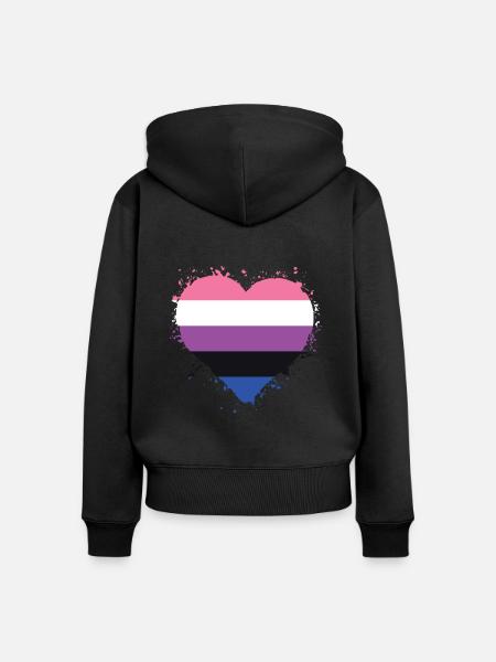 Pride LGBTQ. Aussage - Frauen Premium Bio Zip Hoodie - Schwarz