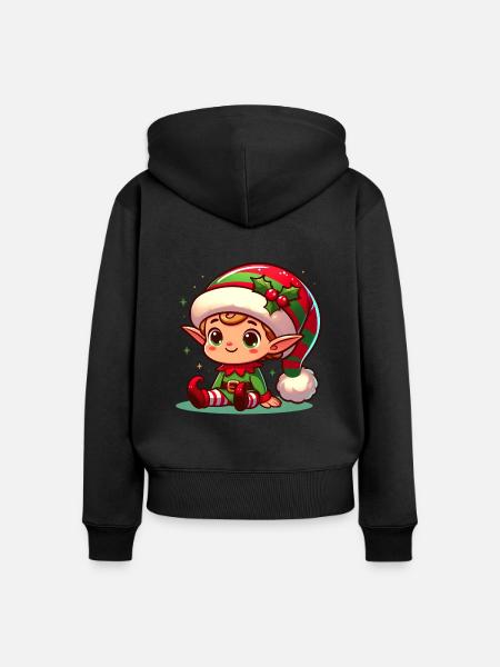 Elf 3 - Frauen Premium Bio Zip Hoodie - Schwarz
