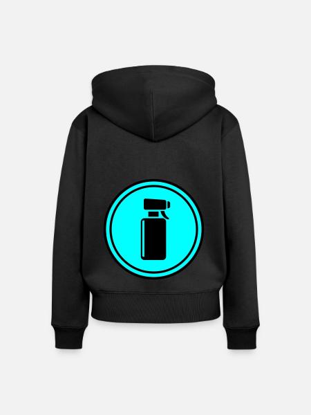 Barber Frisör Kreis - Frauen Premium Bio Zip Hoodie - Schwarz