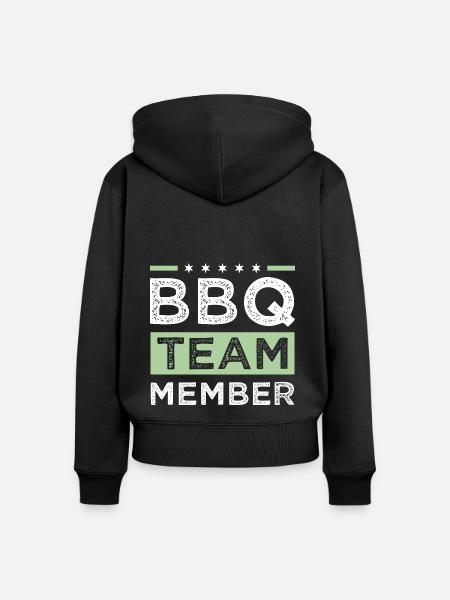 Bbq Team - Frauen Premium Bio Zip Hoodie - Schwarz