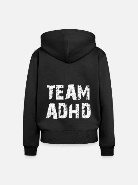 ADHS - Frauen Premium Bio Zip Hoodie - Schwarz