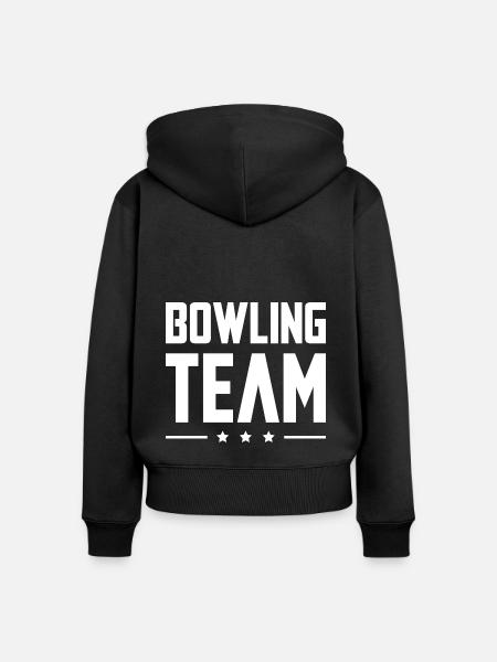 Bowling Team - Frauen Premium Bio Zip Hoodie - Schwarz