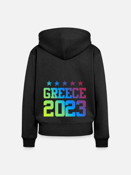 Greece 2023 - Frauen Premium Bio Zip Hoodie - Schwarz