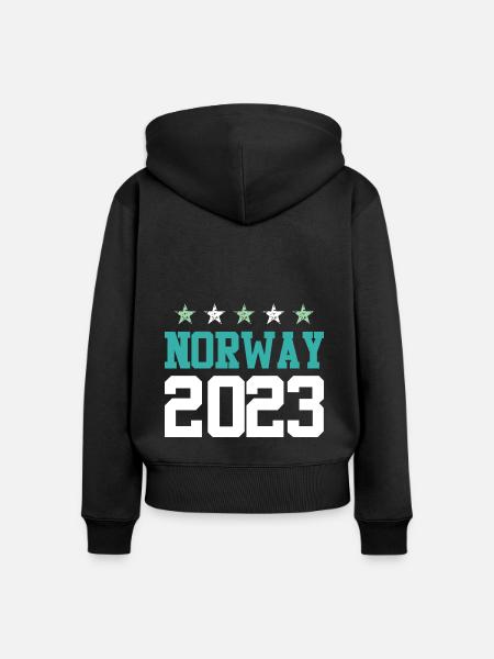 Norway 2023 - Frauen Premium Bio Zip Hoodie - Schwarz