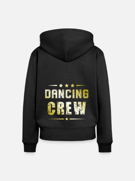 Dancing Crew - Frauen Premium Bio Zip Hoodie - Schwarz