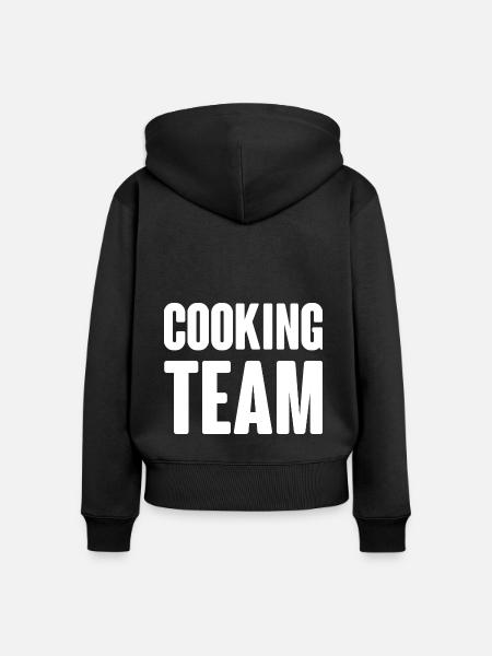 Cooking Team - Frauen Premium Bio Zip Hoodie - Schwarz