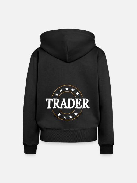 Trader Beruf - Frauen Premium Bio Zip Hoodie - Schwarz