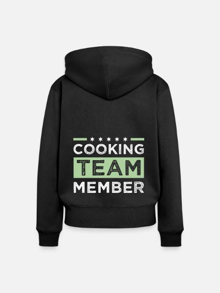 Cooking Team - Frauen Premium Bio Zip Hoodie - Schwarz