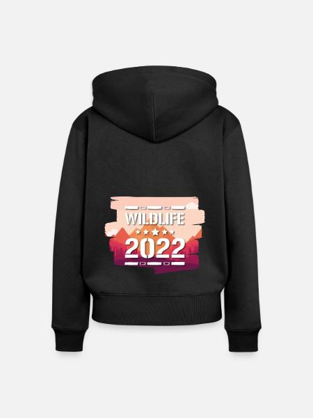 Wildlife 2022 - Frauen Premium Bio Zip Hoodie - Schwarz