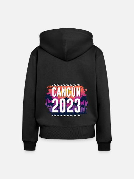 Cancun 2023 - Frauen Premium Bio Zip Hoodie - Schwarz