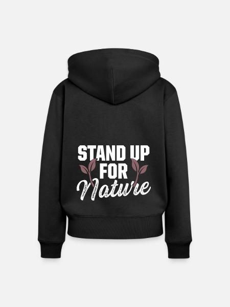 natur umweltschutz - Frauen Premium Bio Zip Hoodie - Schwarz