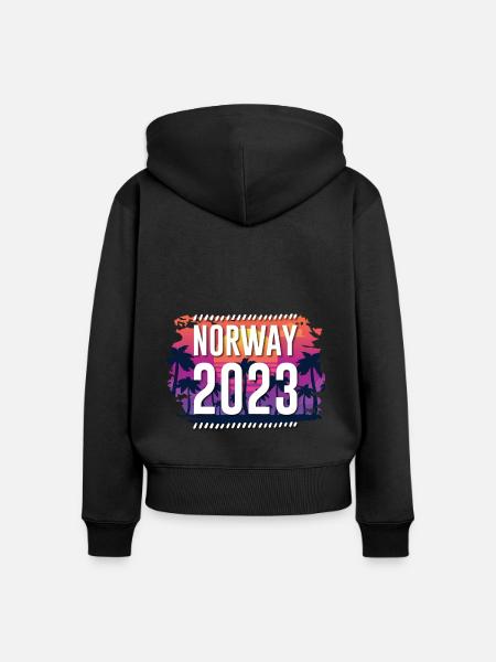 Norway 2023 - Frauen Premium Bio Zip Hoodie - Schwarz