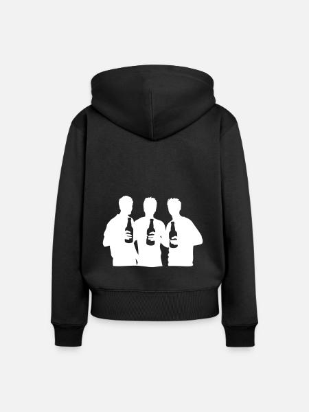 Team Gruppe Mannschaft - Frauen Premium Bio Zip Hoodie - Schwarz