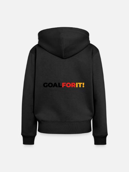Équipes sportives allemandes - Objectif ! - Sweat à capuche zippé Premium bio Femme - noir